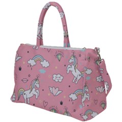 Cute-unicorn-seamless-pattern Duffel Travel Bag by pakminggu