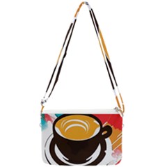 Coffee Tea Cappuccino Double Gusset Crossbody Bag by uniart180623