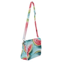 Watermelon Fruit Juicy Summer Heat Shoulder Bag With Back Zipper by uniart180623