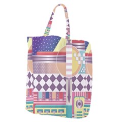 Abstract Shapes Colors Gradient Giant Grocery Tote by pakminggu