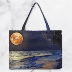 Beautiful Moon Nigh Sky Stars Zipper Medium Tote Bag by Cowasu