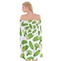 Vegetable Pattern With Composition Broccoli Off Shoulder Skater Dress View2