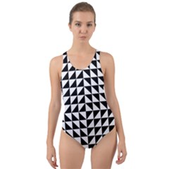 Optical-illusion-illusion-black Cut-out Back One Piece Swimsuit