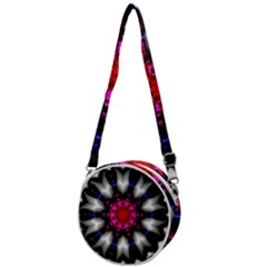 Kaleidoscope-round-metal Crossbody Circle Bag by Bedest