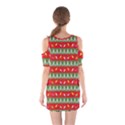 Christmas-papers-red-and-green Shoulder Cutout One Piece Dress View2