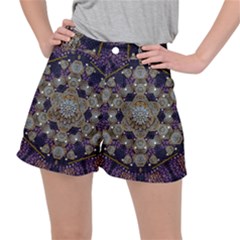 Flowers Of Diamonds In Harmony And Structures Of Love Women s Ripstop Shorts by pepitasart