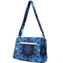 Background-blue-flower Front Pocket Crossbody Bag View2