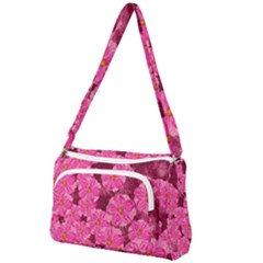 Cherry-blossoms-floral-design Front Pocket Crossbody Bag by Bedest