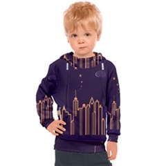 Skyscraper Town Urban Towers Kids  Hooded Pullover by pakminggu