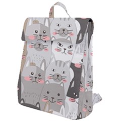 Cute Cats Seamless Pattern Flap Top Backpack by pakminggu