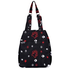 Art Pattern Traces Paw Center Zip Backpack by pakminggu