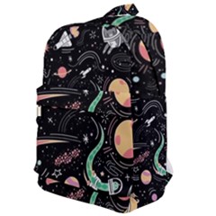 Cat And Dog Space Pattern Classic Backpack by pakminggu