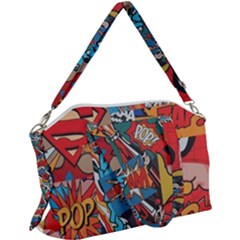 Comic Cartoon Pattern Canvas Crossbody Bag by pakminggu