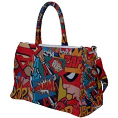 Comic Cartoon Pattern Duffel Travel Bag by pakminggu