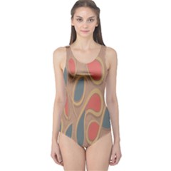 Background-abstract-non-seamless One Piece Swimsuit