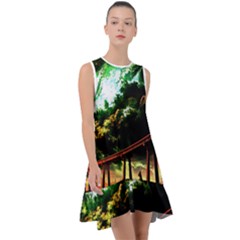 Science-fiction-forward-futuristic Frill Swing Dress by Cowasu