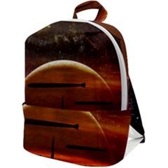 Science-fiction-digital-illustration Zip Up Backpack by Cowasu