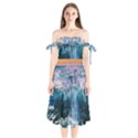 Sea-waves-ocean-water-beach-surf Shoulder Tie Bardot Midi Dress View1