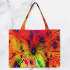 Color-background-structure-lines Zipper Medium Tote Bag by Cowasu