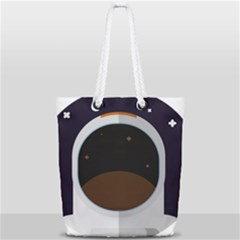 Astronaut-space-astronomy-universe Full Print Rope Handle Tote (small) by Cowasu