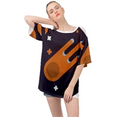 Meteor-meteorite-space-comet Oversized Chiffon Top by Cowasu