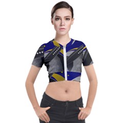 Science-fiction-sci-fi-sci-fi-logo Short Sleeve Cropped Jacket by Sarkoni