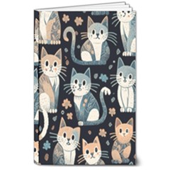 Cats Pattern 8  X 10  Softcover Notebook