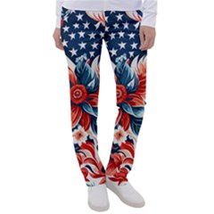 America Pattern Women s Casual Pants by Valentinaart