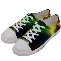 Lake Storm Neon Nature Men s Low Top Canvas Sneakers by Bangk1t