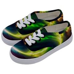 Lake Storm Neon Nature Kids  Classic Low Top Sneakers by Bangk1t