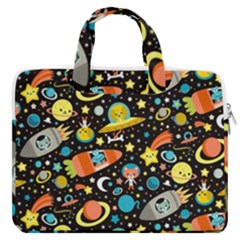 Space Pattern Macbook Pro 16  Double Pocket Laptop Bag  by Bedest