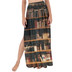 Books On Bookshelf Assorted Color Book Lot In Bookcase Library Maxi Chiffon Tie-up Sarong by Ravend