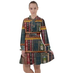 Books-library-bookshelf-bookshop All Frills Chiffon Dress by Ravend