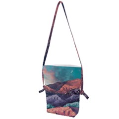 Adventure Psychedelic Mountain Folding Shoulder Bag by Ndabl3x