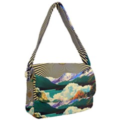 Surreal Art Psychadelic Mountain Courier Bag by Ndabl3x