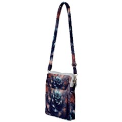 Blue And Brown Flower 3d Abstract Fractal Multi Function Travel Bag by Bedest