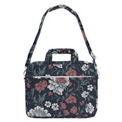 Flower Pattern Macbook Pro 16  Shoulder Laptop Bag by Bedest