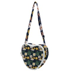 Flower Grey Pattern Floral Heart Shoulder Bag by Dutashop