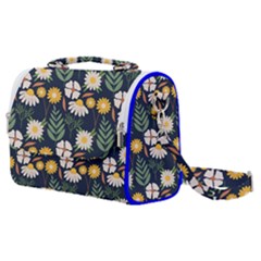 Flower Grey Pattern Floral Satchel Shoulder Bag by Dutashop