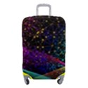 Particles Waves Line Multicoloured Luggage Cover (Small) View1