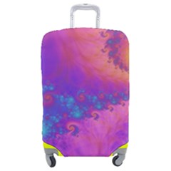 Fractal Art Artwork Magical Purple Luggage Cover (medium) by Proyonanggan