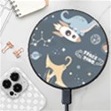 Space Theme Art Pattern Design Wallpaper Wireless Fast Charger(Black) View1