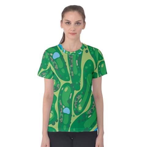 Golf Course Par Golf Course Green Women s Cotton T-shirt by Sarkoni