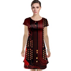 Technology Computer Circuit Cap Sleeve Nightdress by Sarkoni