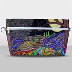 Nature Moon Psychedelic Painting Handbag Organizer by Sarkoni