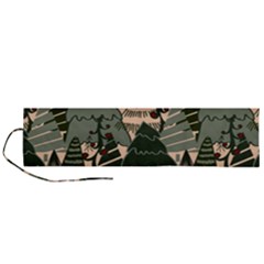 Christmas Vector Seamless Tree Pattern Roll Up Canvas Pencil Holder (l) by Sarkoni