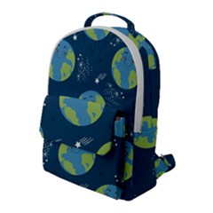 Seamless Pattern Cartoon Earth Planet Flap Pocket Backpack (large) by Grandong