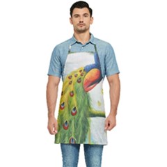 Peacock Art Kitchen Apron by Grandong