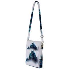 Blue Castle Halloween Horror Haunted House Multi Function Travel Bag by Sarkoni