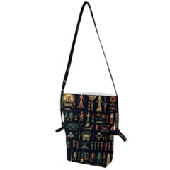 Hieroglyphs Space Folding Shoulder Bag by Ndabl3x